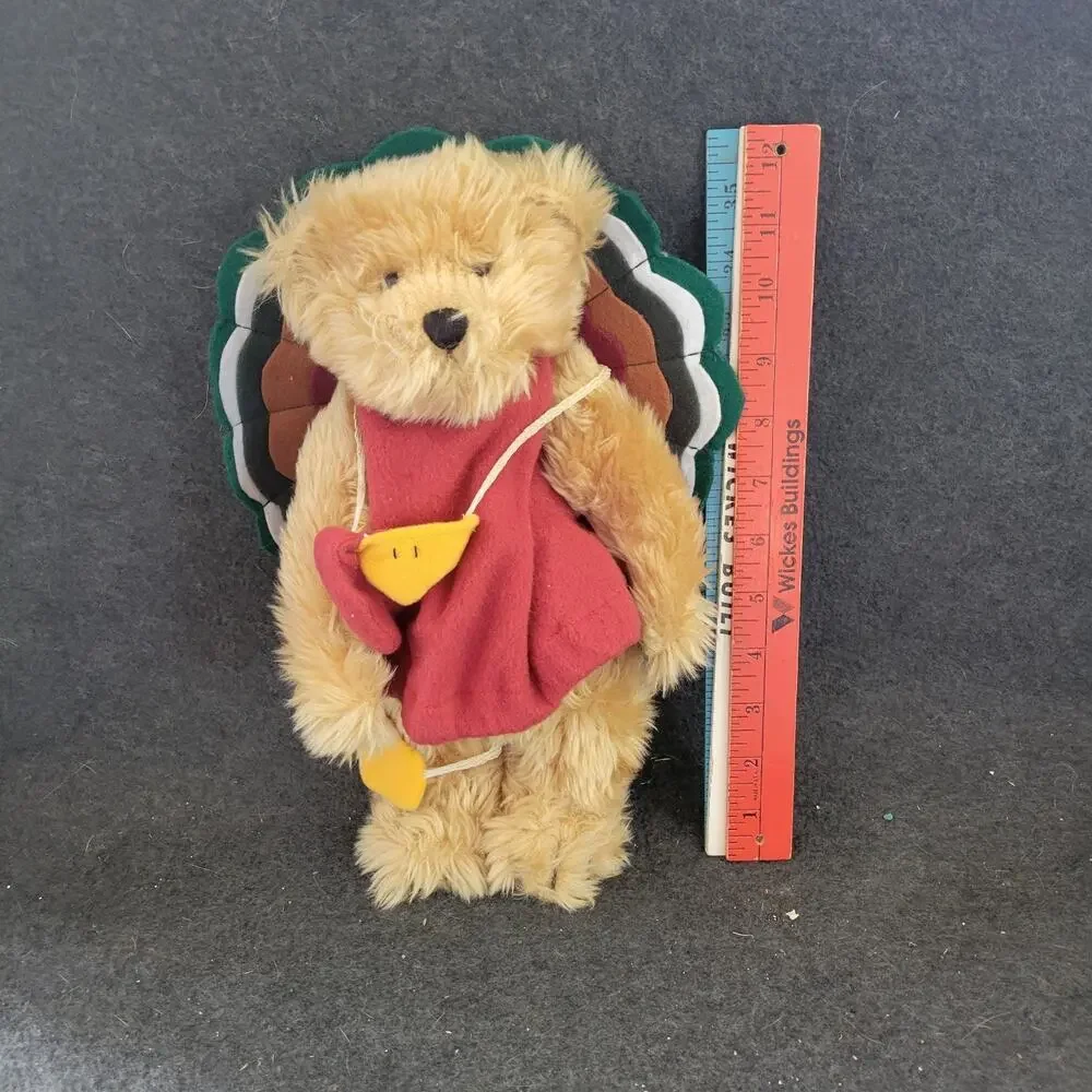 TERRY'S VILLAGE THANKSGIVING HOLIDAY TEDDY BEAR TURKEY‎ COSTUME LOT/2 PLUSH
